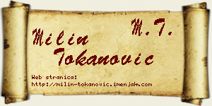 Milin Tokanović vizit kartica